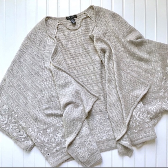 •Alfani• open front eyelet detail cardigan - Picture 3 of 5